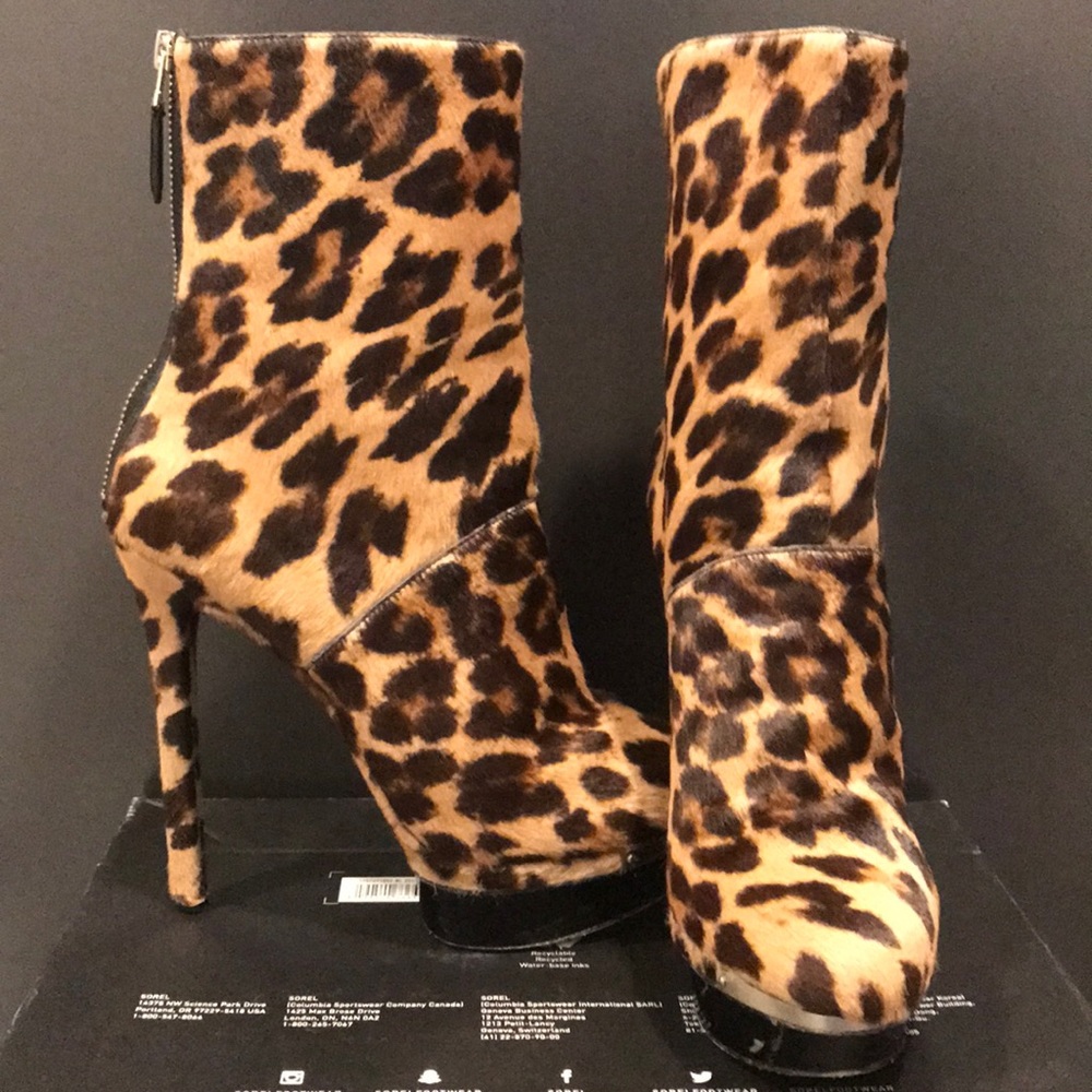 Brian Atwood Cheetah Leopard Booties